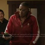 Hen’s red track jacket and pants on 9-1-1