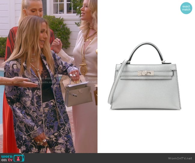 Hermes Metallic Mini Kelly worn by Dorit Kemsley on The Real Housewives of Beverly Hills