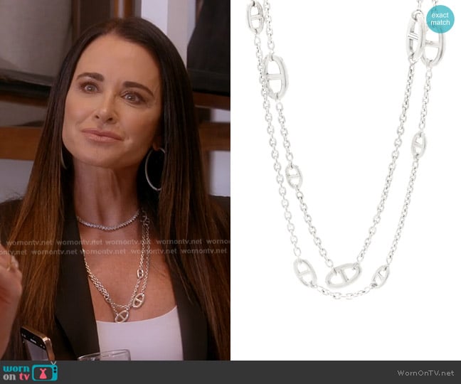 Hermes Sterling Silver Farandole Necklace worn by Kyle Richards on The Real Housewives of Beverly Hills