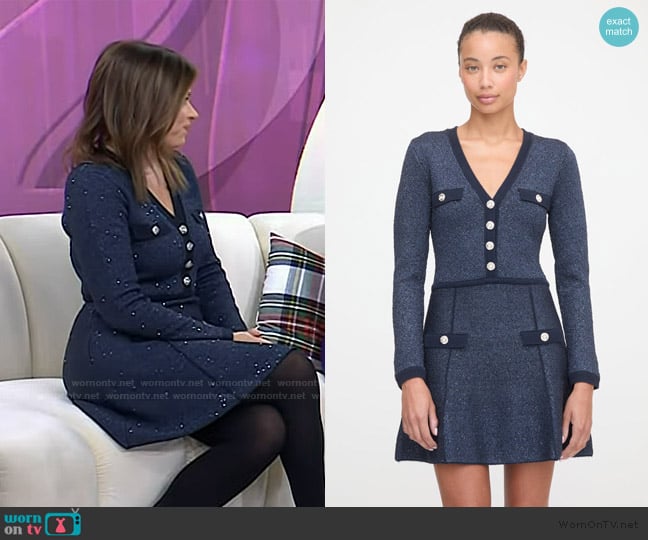 Chloe’s navy tweed mini dress on Today