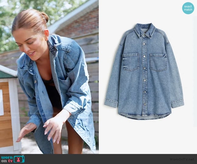 H&M Feather Soft Denim Shirt Light denim shirt worn by Salley Carson on Southern Charm