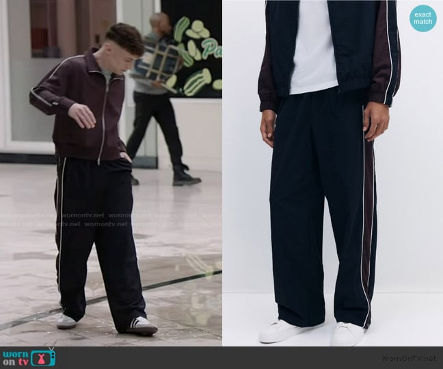H&M Relaxed Fit Track Pants worn by Jacob Hill (Chris Perfetti) on Abbott Elementary
