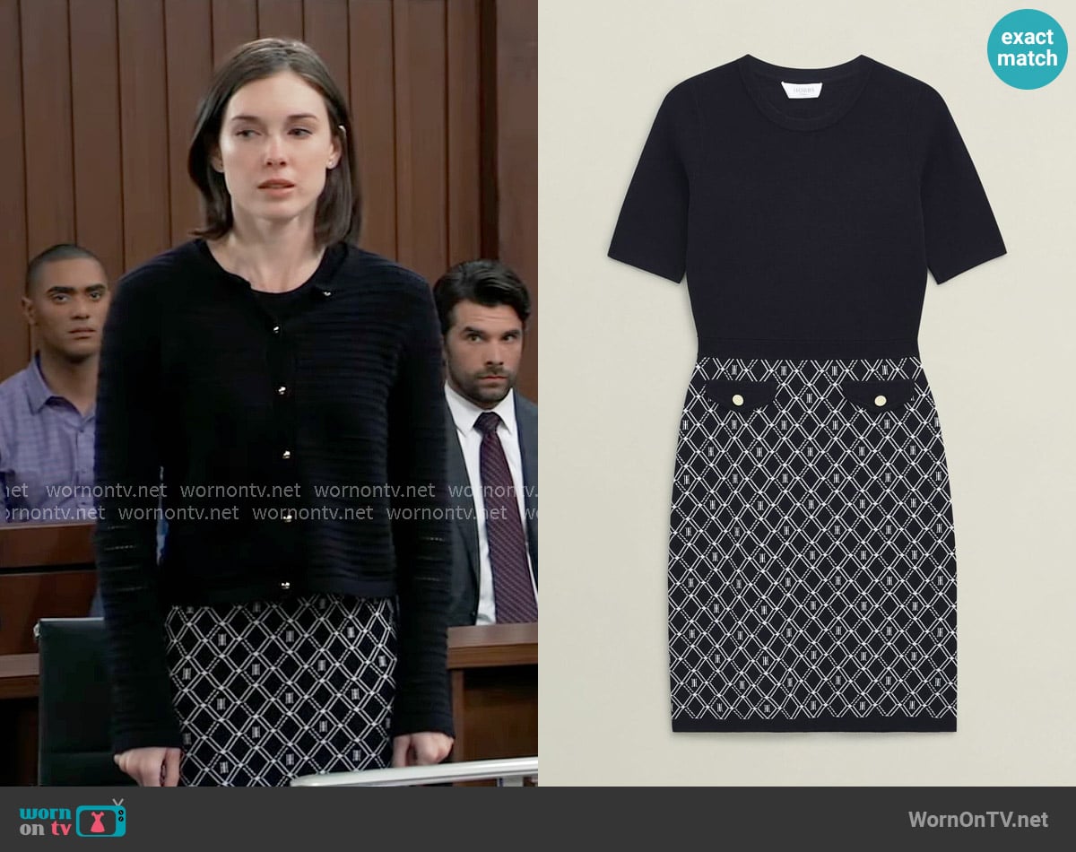 Willow’s geometric print dress on General Hospital