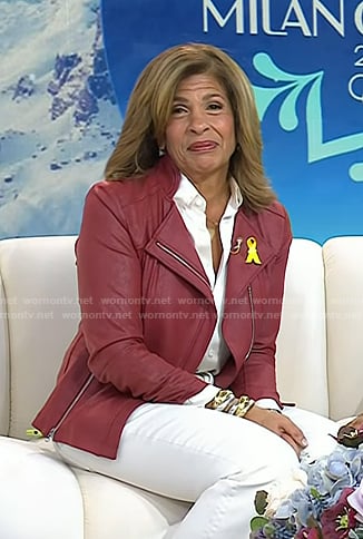 Hoda's red leather jacket on Today