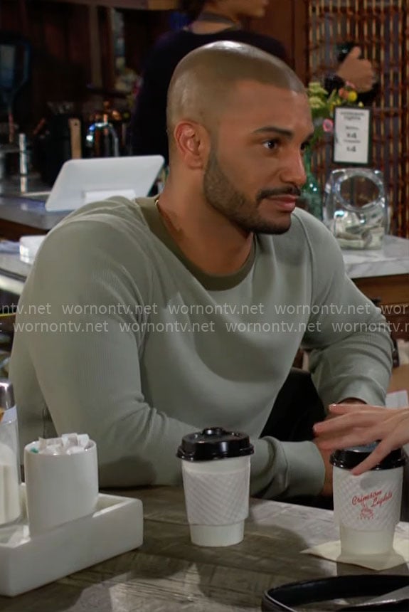 Holden’s green sweater on The Young and the Restless