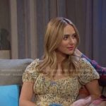 Holly’s yellow floral mini dress on Days of our Lives