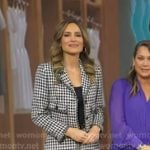 Rhiannon's houndstooth jacket and pencil skirt on Good Morning America