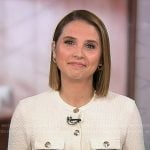 Elizabeth’s ivory textured cardigan on Good Morning America