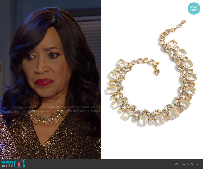 J. Crew Glass Bead Necklace worn by Paulina Price (Jackée Harry) on Days of our Lives