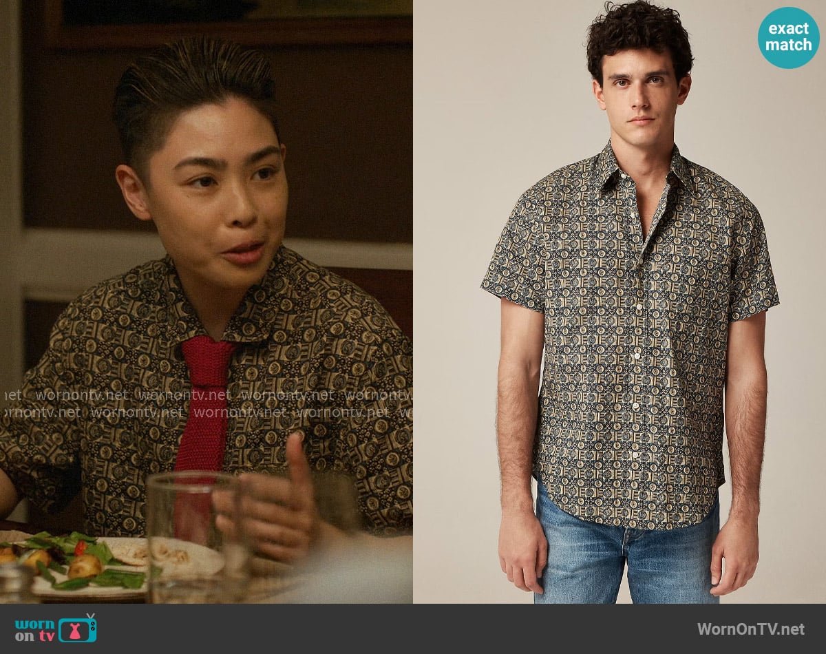 Nico’s geometric print shirt on Will Trent