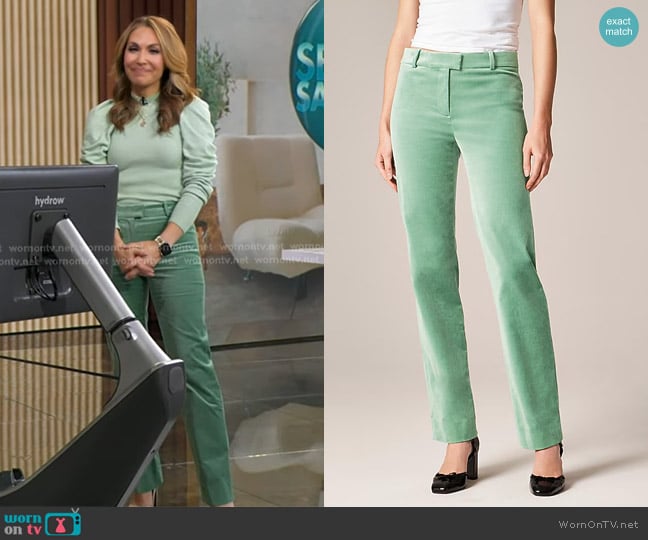 Lori’s green velvet pants on Good Morning America Lori’s green velvet pants on Good Morning America