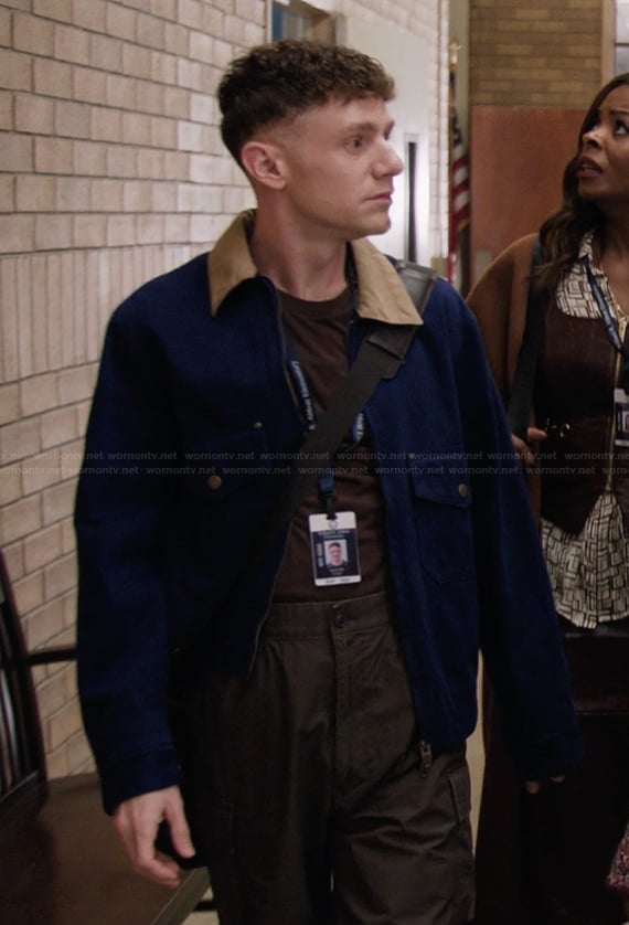 Jacob's denim jacket on Abbott Elementary