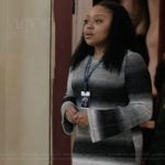 Janine's stripe long sleeve sweater dress on Abbott Elementary