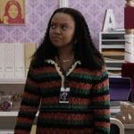 Janine's stripe knit dress on Abbott Elementary