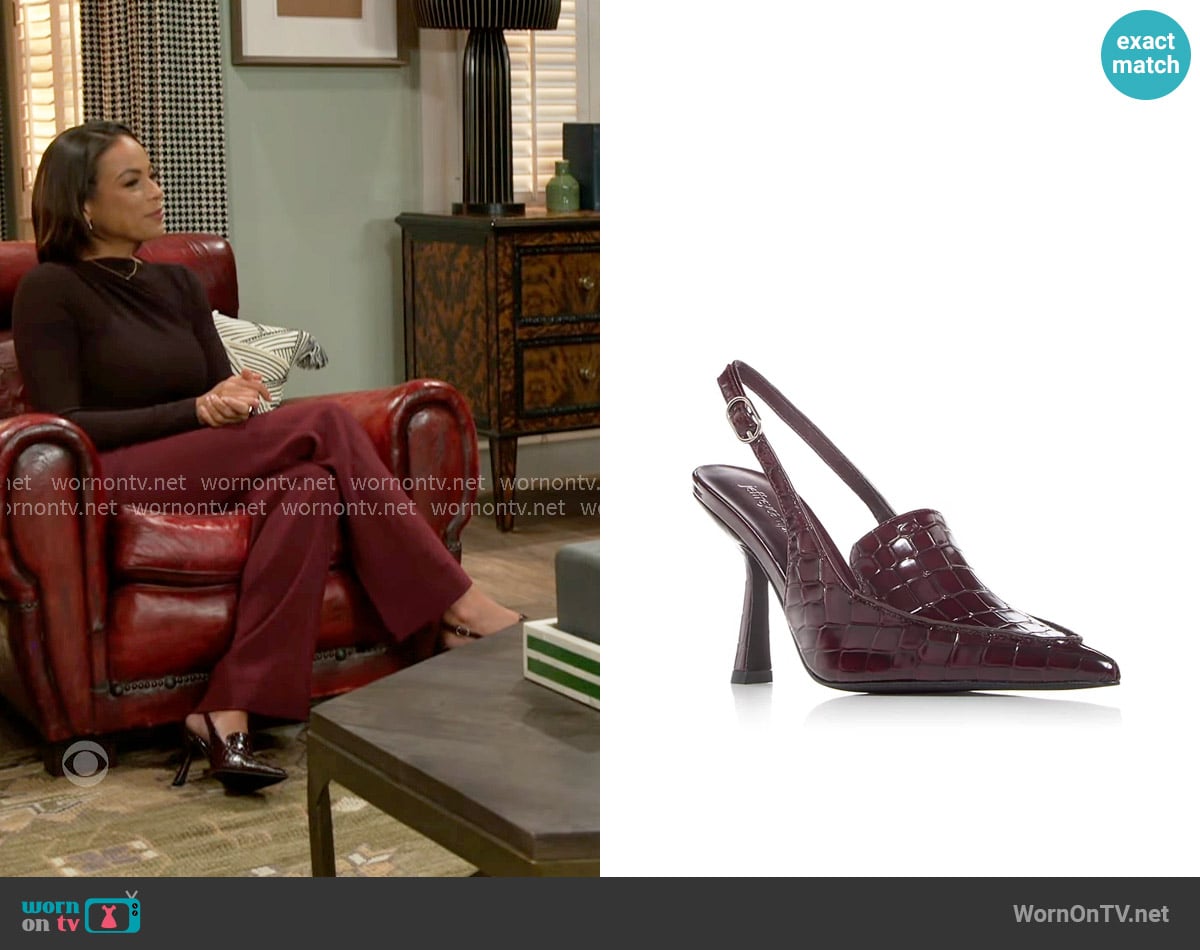 Jeffrey Campbell Acclaimed Pointed Toe Slingback Pumps worn by Nicole Dupree Richardson (Daphnee Duplaix) on Beyond the Gates