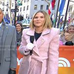 Jenna’s pink mohair wrap coat on Today
