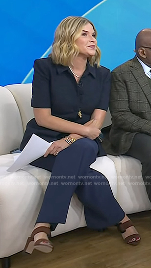 Jenna’s brown suede sandals on Today