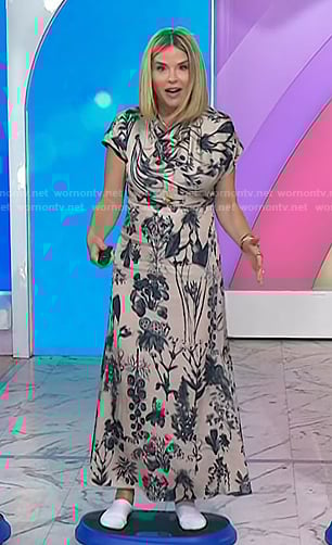 Jenna’s floral print cowl neck maxi dress on Today