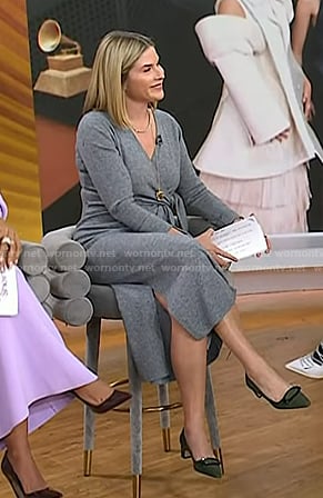 Jenna's green buckled suede pumps on Today