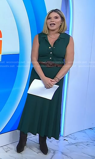 Jenna’s green sleeveless knit dress on Today