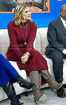 Jenna’s grey chain boots on Today