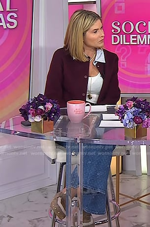 Jenna's grey studded suede clogs on Today