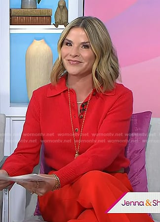 Jenna’s red polo sweater on Today