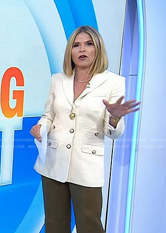 Jenna’s white textured blazer on Today