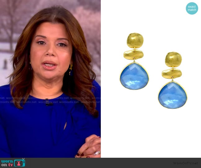 Ana’s blue earrings on The View