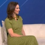 Jennifer Wallace's green ribbed dress on Tamron Hall Show