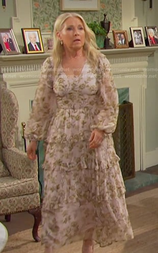 Jennifer's floral print tiered dress on Days of our Lives