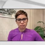 Jericka’s purple keyhole sweater on CBS Mornings