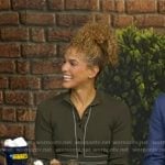 Jess Sims’s green polo knit dress on Good Morning America