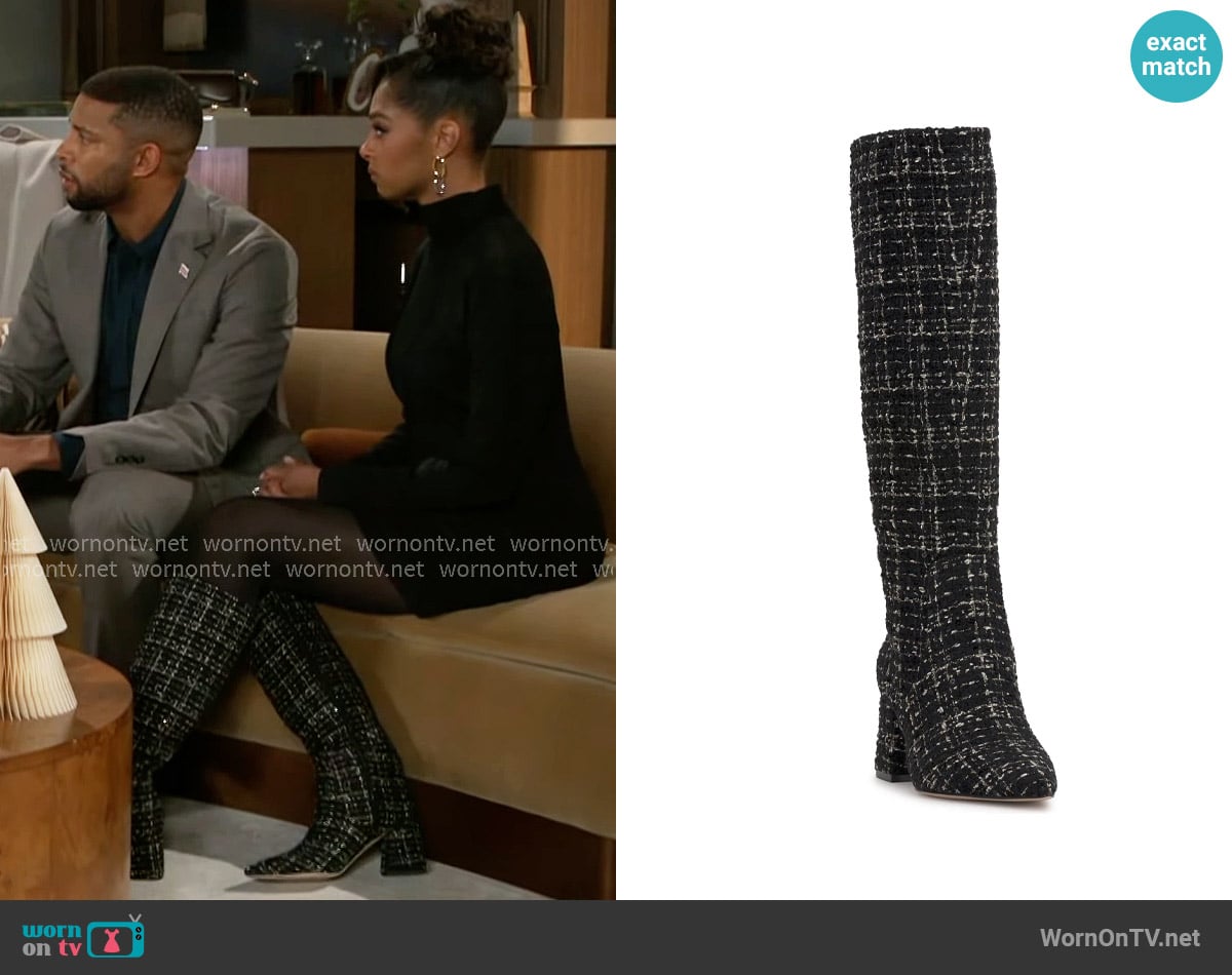 Jessica Simpson Skyeth Knee High Boot worn by Kat Richardson (Colby Muhammad) on Beyond the Gates