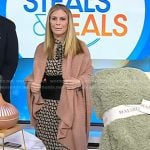 Jill’s beige print tie neck midi dress on Today