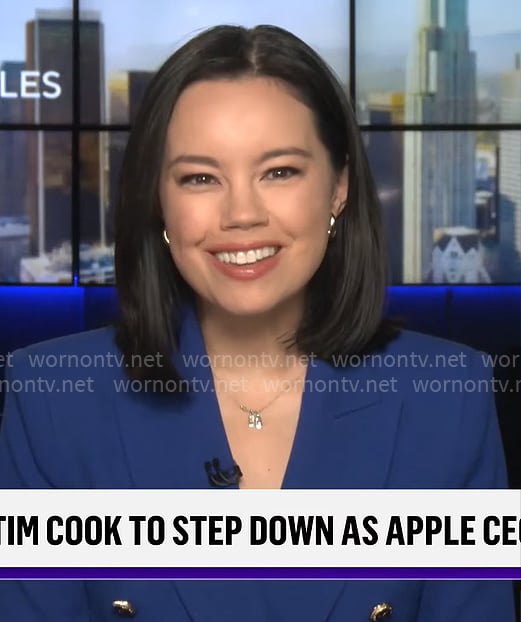 Jo Ling Kent’s blue blazer on CBS Mornings