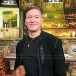 Joseph Sikora’s black zip bomber jacket on Sherri