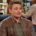 Johnny’s green half-zip polo shirt on Days of our Lives