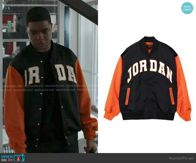 Jordan University Varsity Jacket worn by Harry Grant (Elijah M. Cooper) on 9-1-1