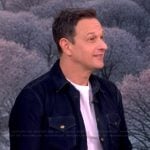 Josh Charles’s navy suede jacket on The View
