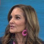 Joy’s pink hoop drop earrings on Today