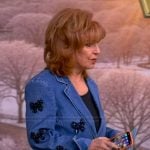 Joy’s denim bow embellished blazer on The View