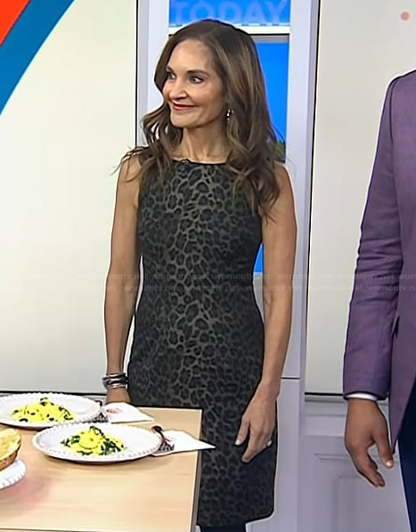Joy's leopard print sleeveless dress on Today
