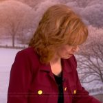 Joy’s red gold button jacket on The View