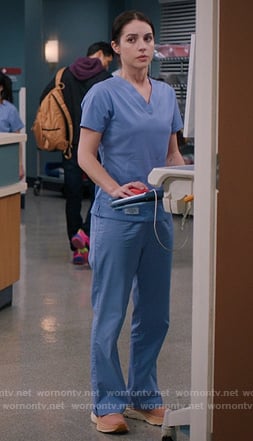 Jules' orange sneakers on Greys Anatomy