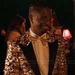 Julien’s gold sequin blazer on Emily in Paris