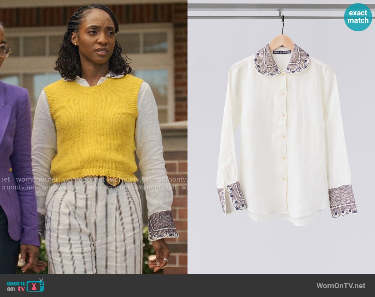 Jupe by Jackie Chester Shirt worn by Faith Mitchell (Iantha Richardson) on Will Trent