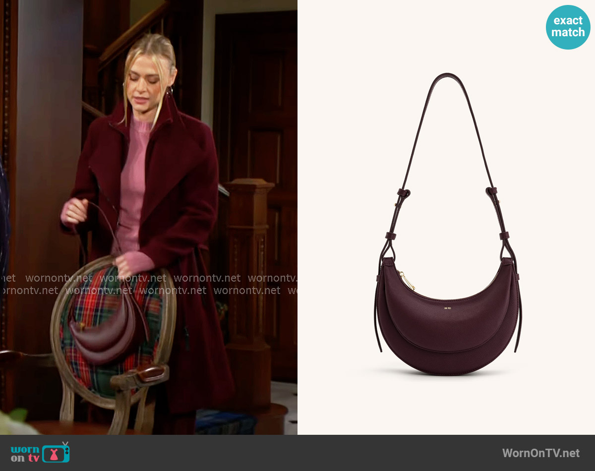 JW Pei Sharon Bag in Claret worn by Claire Grace (Hayley Erin) on The Young and the Restless