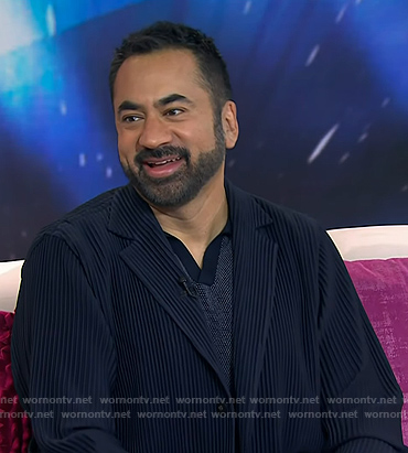 Kal Penn’s navy ribbed blazer on Today