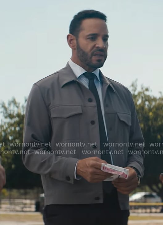 Karadec's grey jacket on High Potential